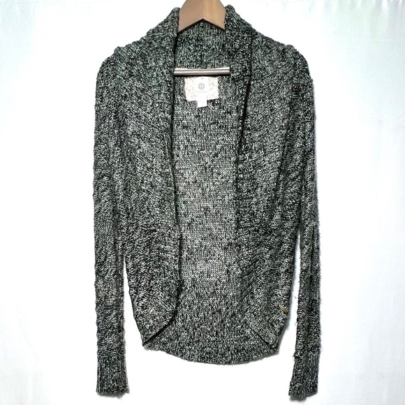 Element Open Cardigan Sweater Size Small Heathered Black & Grey - Picture 4 of 9